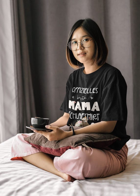 Offizielles Schlafshirt Mama T-Shirt für werdende Mütter
