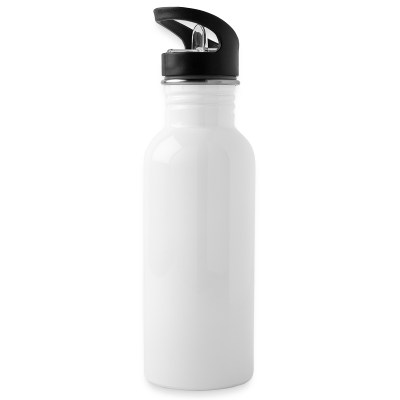 Trinkflasche mit integriertem Trinkhalm Links